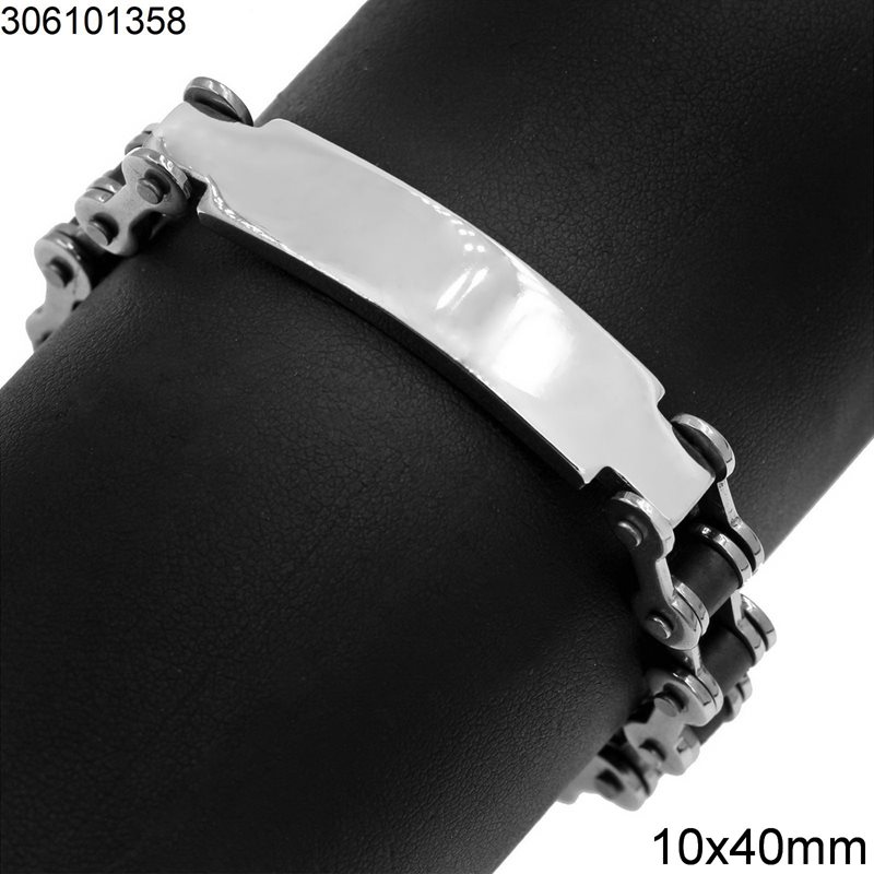 Stainless Steel Bracelet Tag 10x40mm