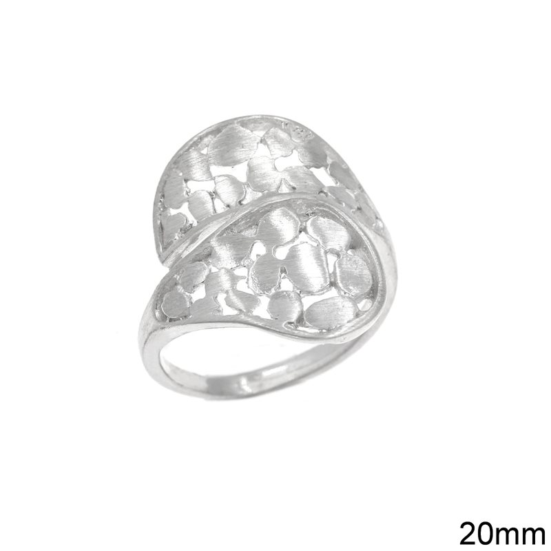 Δαχτυλίδι Ασημένιο  925 Σατινέ 20mm