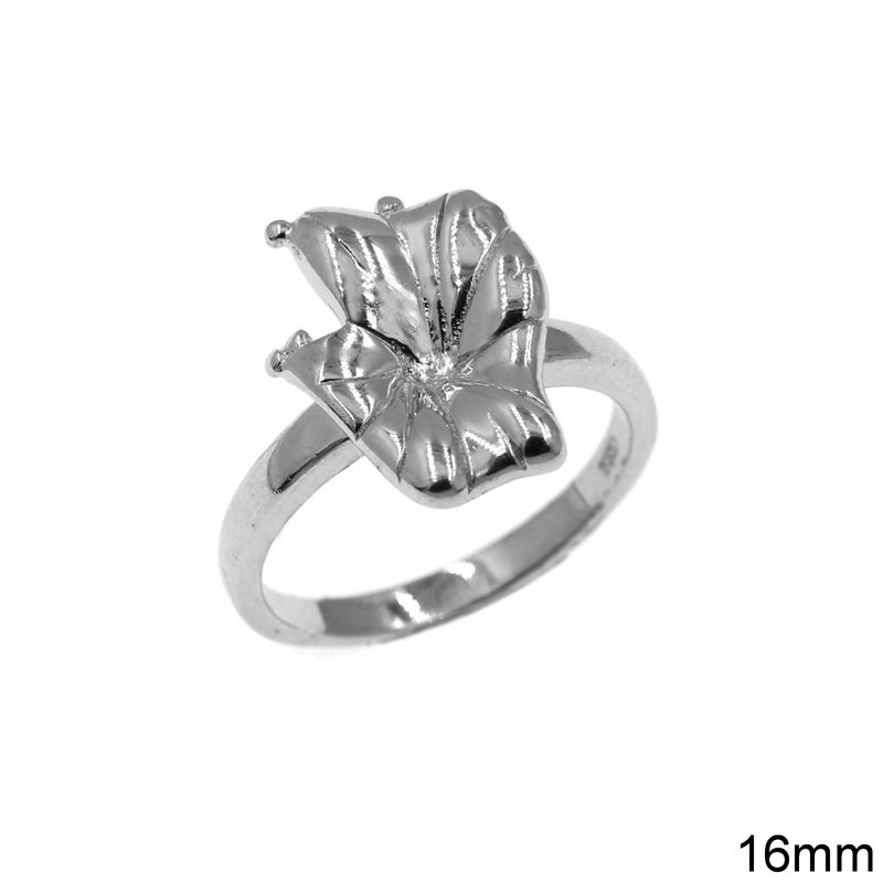 Δαχτυλίδι Ασημένιο 925 Λουλούδι 16mm