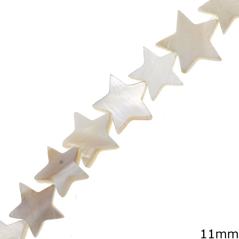 Mop-shell Flat Star Beads 11mm