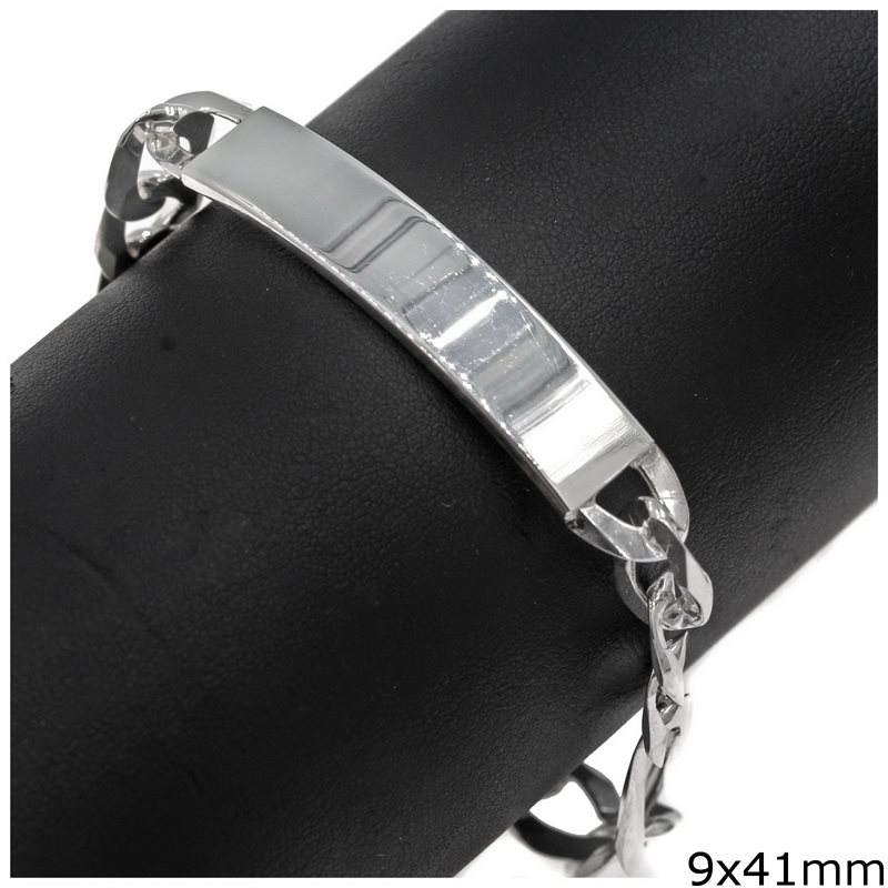Silver 925 Tag Bracelet 9x41mm