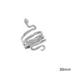 Silver 925 Lustre Ring Snake 30mm