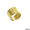 Silver  925 Striped Ring Oxyde 16mm