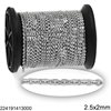 Stainless Steel Sequil Crossed Chain 2.5x2mm