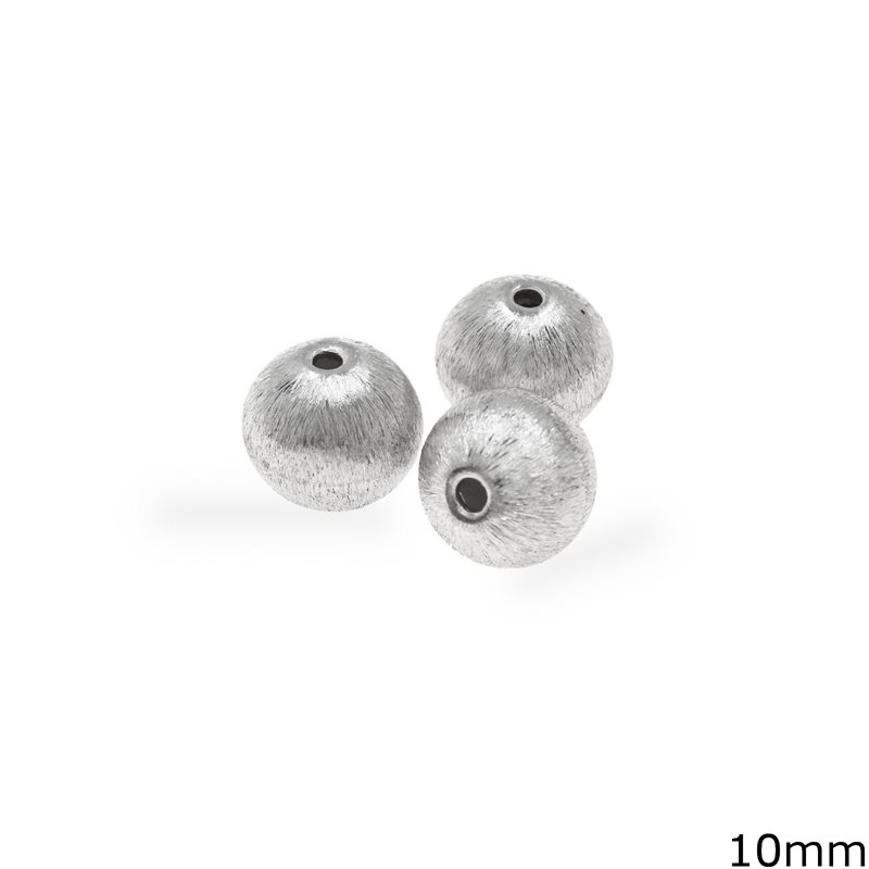 Silver 925 Bead with Sandblast Finish 10mm