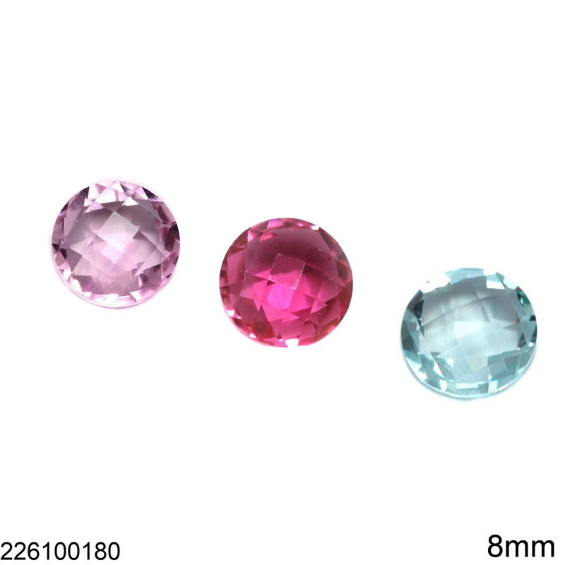 Round Two Sided Briolette Crystal 8mm