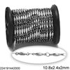 Stainless Steel Oval Bar Chain Soldered 10.8x2.4x2mm