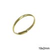 Brass Ring Base Open Ended 19x2mm