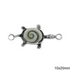 Silver 925 Pendant Turtle with Shiva's Eye 10x20mm
