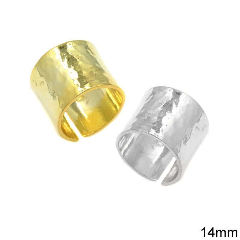 Δαχτυλίδι Ασημένιο  925  Βέρα Σφυρήλατη 14mm