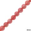 Pink Coral Beads 4mm