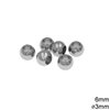 Stainless Steel Bead 6mm with 3mm hole