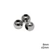 Stainless Steel Bead 8mm with 2mm hole