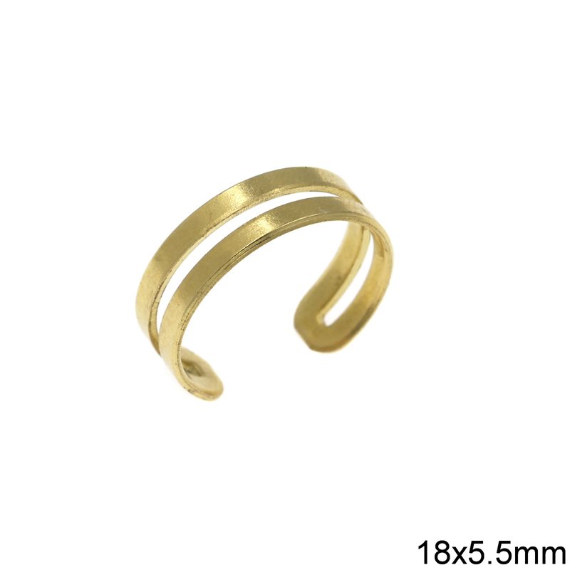 Δαχτυλίδι Βάση Μπρούτζινο Ανοιγόμενο 18x5.5mm