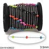 Stainless Steel Chain with Enameled Ball 3.5mm