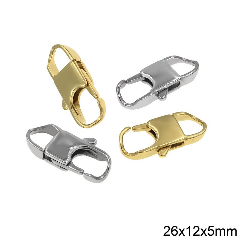 Stainless Steel Lobster Claw Clasp 26x12x5mm