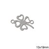 Stainless Steel Spacer Four-leaf Clove 11mm