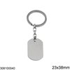 Stainless Steel Oval Keychain 23x38mm