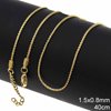 Stainless Steel Curved Serpentine Chain 1.5x0.8mm