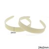 Plastic Flat Hairband 24x2mm