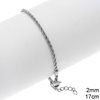 Stainless Steel Rope Chain Bracelet 2mm