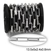 Stainless Steel Box Chain Electropolished  14x5x2.4x0.8mm