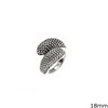 Silver 925 Twisted Bold Ring 18mm