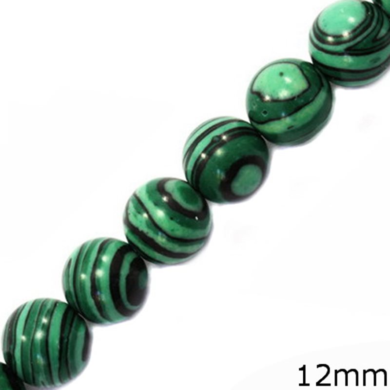 Malachite Beads 12mm