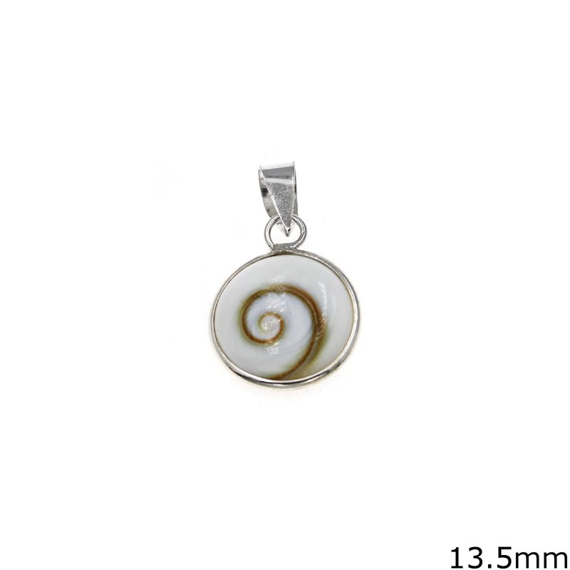 Silver 925 Pendant with Shiva's Eye 13.5mm