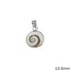 Silver 925 Pendant with Shiva's Eye 13.5mm
