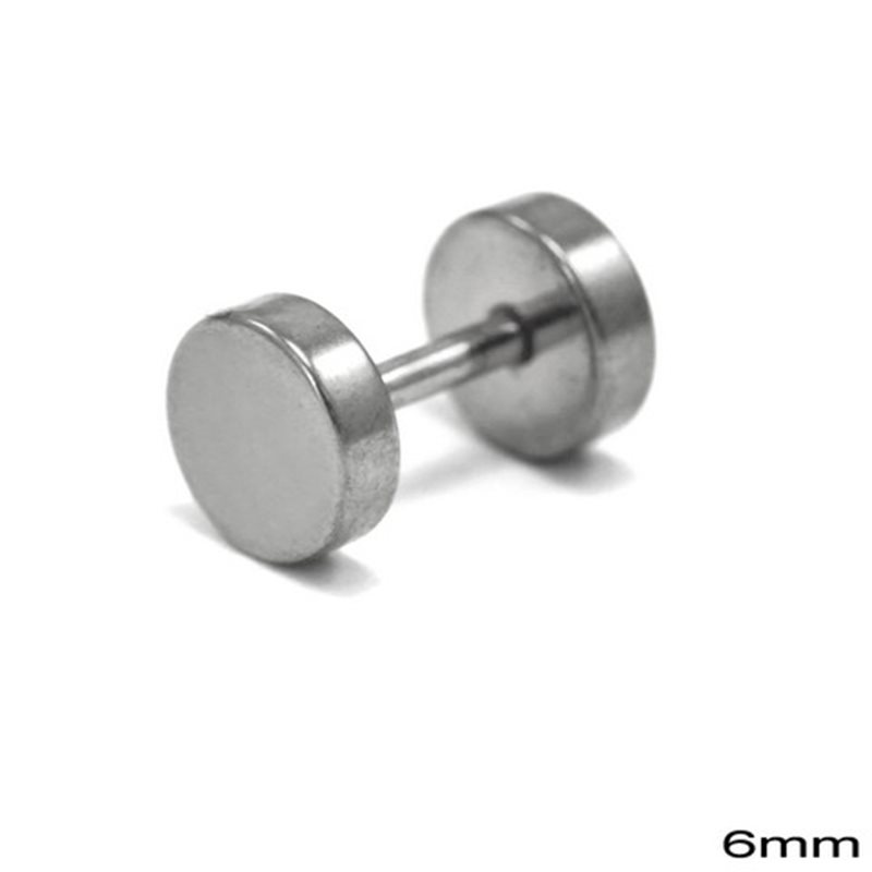 Stainless Steel Earrings Cap 6mm