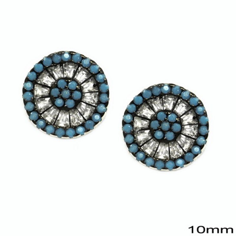 Silver 925 Round Earrings 10mm