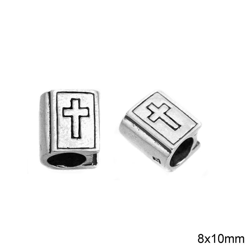 Silver 925 Bead Holy Bible 8x10mm