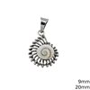 Silver 925 Pendant Snail with Evil Eye 9mm