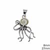 Silver 925 Pendant Octapus with Stone 27mm
