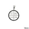 Silver 925  Pendant Jesus Christ 18mm