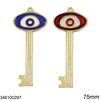New Years Lucky Charm Key with Enamel 75mm