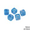 Ceramic Cube Bead 10mm with hole 2.3mm