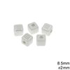 Ceramic Cube Bead 8.5mm