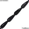 Jade Pearshape Faceted Bead 11x28mm