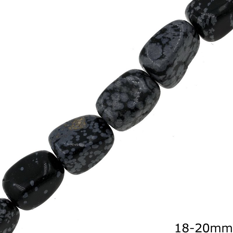 Smoke Snowflake Irregular Beads 18-20mm