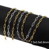 Stainless Steel Oval Link Chain Flat Wire 7.5x3.5x0.8mm