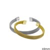 Stainless Steel Openable Cuff Bracelet Net 8-10mm