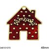 New Years Lucky Charm House with Enamel 48mm