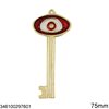 New Years Lucky Charm Key with Enamel 75mm