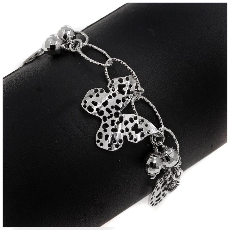 Silver 925 Bracelet with Lacy Butterfly 