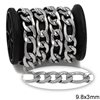 Stainless Steel 3:1 Figaro Chain 9.8x3mm