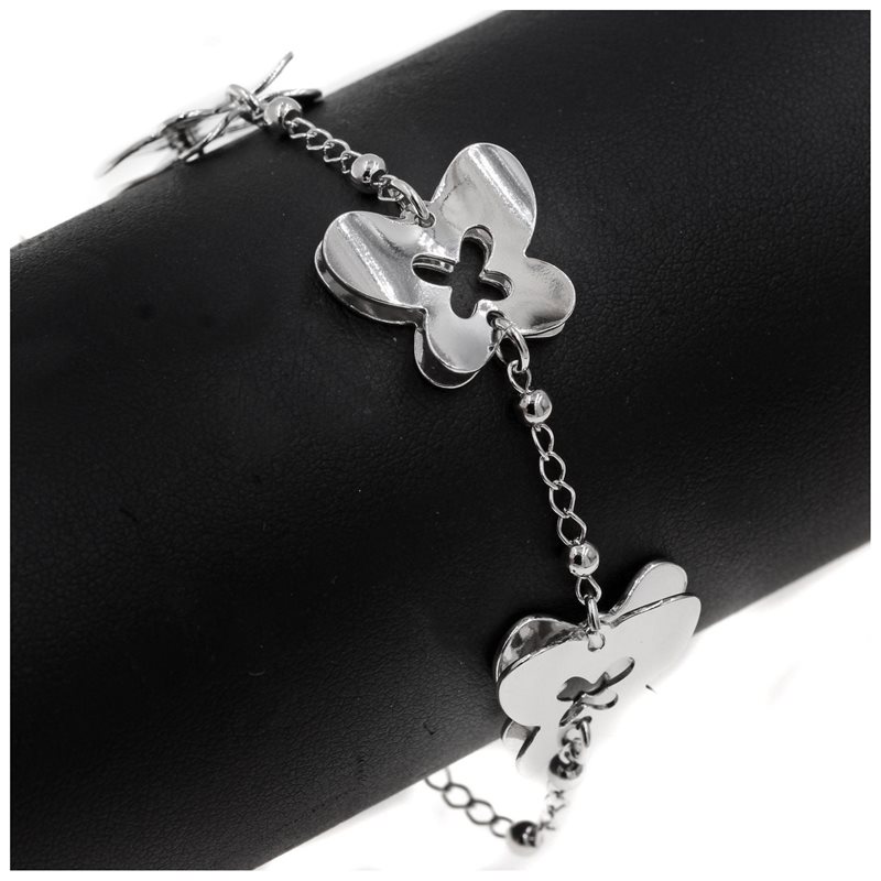 Silver 925 Bracelet with Butterflies  Rhodium plated