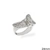 Silver  925 Ring with Zircon 24mm