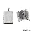 Stainless Steel Pendant Holy Bible Openable 27x38m